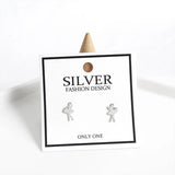 925 Sterling Silver Ballet Girl Ear Studs Sweet Women Earrings