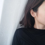 925 Sterling Silver Chinese Character Get Rich Stud Earrings