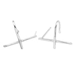 925 Silver Cross Stud Earrings for Women