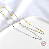 Real 925 Sterling Silver Chain Necklace Women DIY Jewelry Accessories