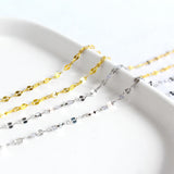 Real 925 Sterling Silver Chain Necklace Women DIY Jewelry Accessories