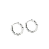 925 Sterling Silver Geometry Hoop Earrings for Women