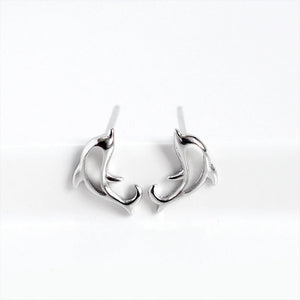 925 Silver Mini Dolphin Ear Studs Small Earrings For Women Girls