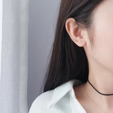 925 Sterling Silver Mini Cube Stud Earrings for Women - Daily Ear Studs