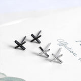 Sweet Cross Stud Earrings 925 Sterling Silver for Women Girl Gifts