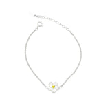 925 Sterling Silver Sweet Daisy Bracelet Flower Girl Jewelry Gift
