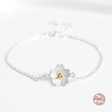 925 Sterling Silver Sweet Daisy Bracelet Flower Girl Jewelry Gift