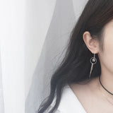 925 Sterling Silver Stars Tassel Earrings for Women