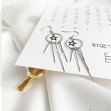 925 Sterling Silver Stars Tassel Earrings for Women