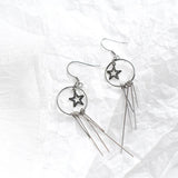925 Sterling Silver Stars Tassel Earrings for Women