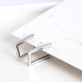 925 Sterling Silver Square Hoop Earrings for Women Gift