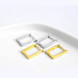 925 Sterling Silver Square Hoop Earrings for Women Gift