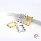 925 Sterling Silver Square Hoop Earrings for Women Gift