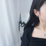 925 Sterling Silver Square Hoop Earrings for Women Gift