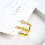 925 Sterling Silver Square Hoop Earrings for Women Gift