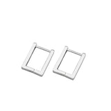 925 Sterling Silver Square Hoop Earrings for Women Gift
