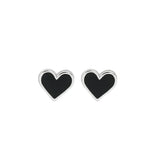 925 Silver Red Heart Earrings Romantic Ear Studs for Women Girl