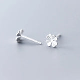 925 Silver Clover Stud Earrings for Women, Sweet Ear Studs, Gift