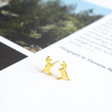 925 Sterling Silver Dinosaur Earrings Funny Ear Studs Women Girls Jewelry