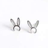 925 Sterling Silver Rabbit Ear Studs For Girls Sweet Earrings For Women