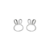 925 Sterling Silver Rabbit Earrings Small Ear Studs for Girls Women