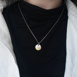 925 Silver Smiley Pendant Necklace Sweet Smile Face Girl Jewelry