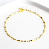 925 Silver Cylinder Bracelet Adjustable Chain Women Party Jewelry
