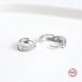 Double Row Crystal Hoop Earrings Wedding Anniversary Gift