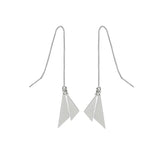 925 Silver Triangle Tassel Earrings for Women