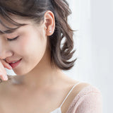 925 Silver Ginkgo Leaf Stud Earrings Women's Party Jewelry Accessories