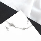 925 Silver Paper Plane & Stars Bracelet