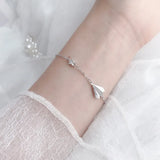 925 Silver Paper Plane & Stars Bracelet