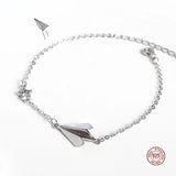 925 Silver Paper Plane & Stars Bracelet