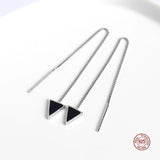 925 Silver Poker Earring Women Resin Ear Studs