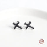 925 Silver Poker Earring Women Resin Ear Studs