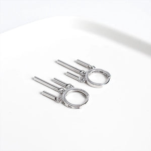 925 Silver Retro Chime Earrings Punk Style Jewelry for Women Girl Gift