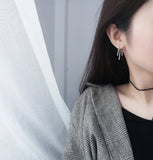 925 Silver Retro Chime Earrings Punk Style Jewelry for Women Girl Gift
