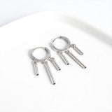 925 Silver Retro Chime Earrings Punk Style Jewelry for Women Girl Gift