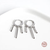 925 Silver Retro Chime Earrings Punk Style Jewelry for Women Girl Gift