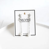 925 Silver Pearl Tassels Earrings Woman Jewelry Party Ear Studs