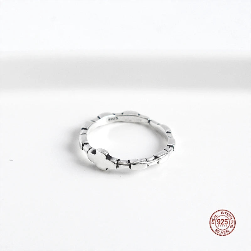 925 Sterling Silver Vintage Cross Rings for Women Wedding Jewelry