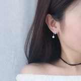 925 Silver Star & Pearl Stud Earrings Women Wedding Party Jewelry