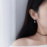 925 Silver Star & Pearl Stud Earrings Women Wedding Party Jewelry