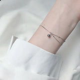 925 Sterling Silver Unique Double Layer Bracelet For Women