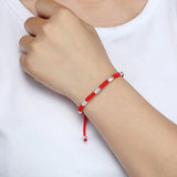 S925 Silver Red Rope Bracelet Lucky Charm for Men&Women