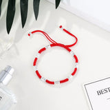 S925 Silver Red Rope Bracelet Lucky Charm for Men&Women