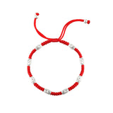 S925 Silver Red Rope Bracelet Lucky Charm for Men&Women