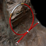 S925 Sterling Silver Red Rope Bracelet, Lucky Hand Rope for Men & Women