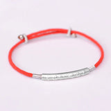 S999 Sterling Silver Red Lucky Bracelet for Man&Women