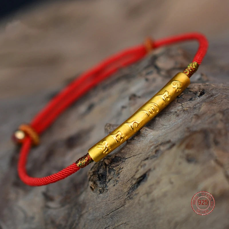 S999 Sterling Silver Red Lucky Bracelet for Man&Women